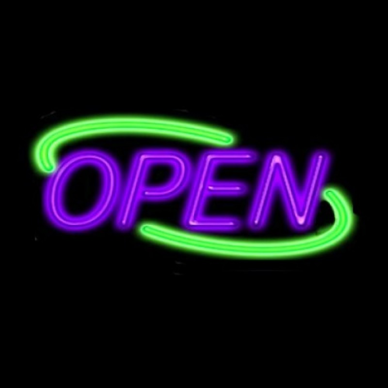 Deco Open Neon Sign - Neon Signs Depot