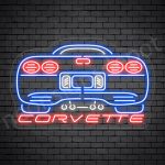 Corvette Rear Neon Sign - Transparent
