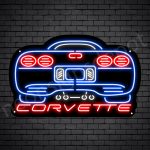 Corvette Rear Neon Sign - Black