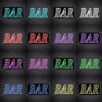 Bar Sign Multi Color