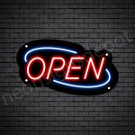 Deco Open Neon Sign Red and blue