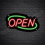 Deco Open Neon Sign Red Green