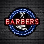 Barber Neon Sign Open Barber Black - 24x20