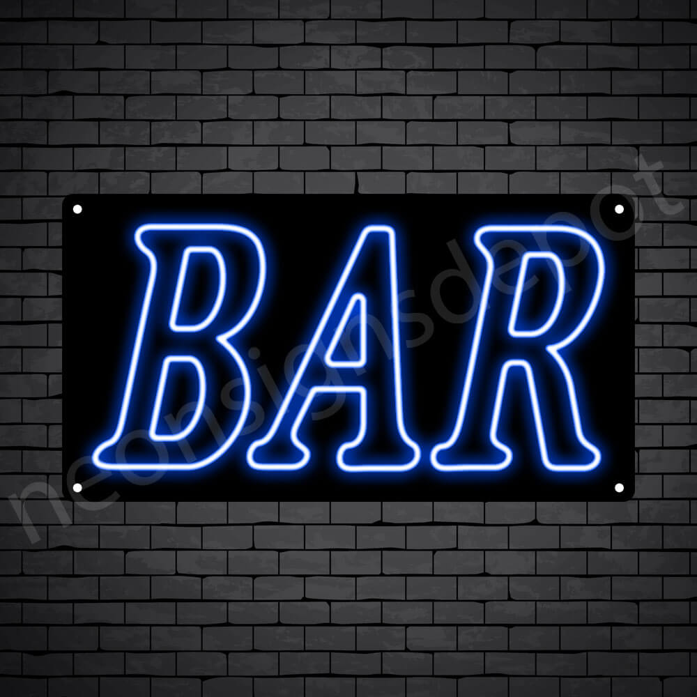 Bar sign Blue - Black