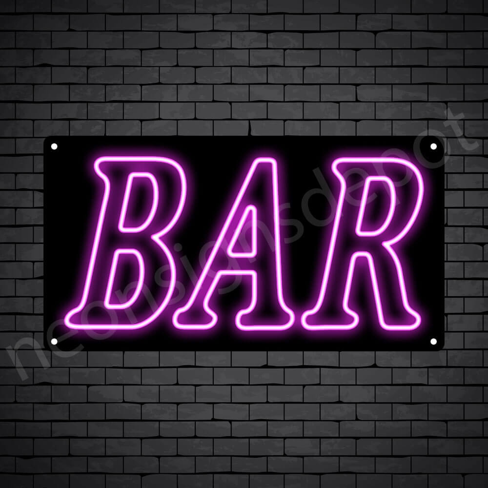 Bar sign Pink - Black