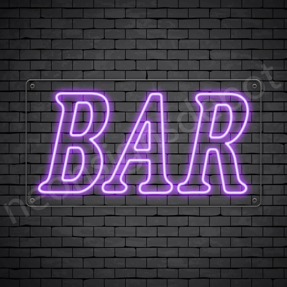 Bar sign Purple - Transparent