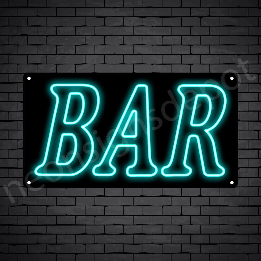 Bar sign Light Blue - Black