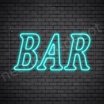 Bar sign Light Blue - Transparent