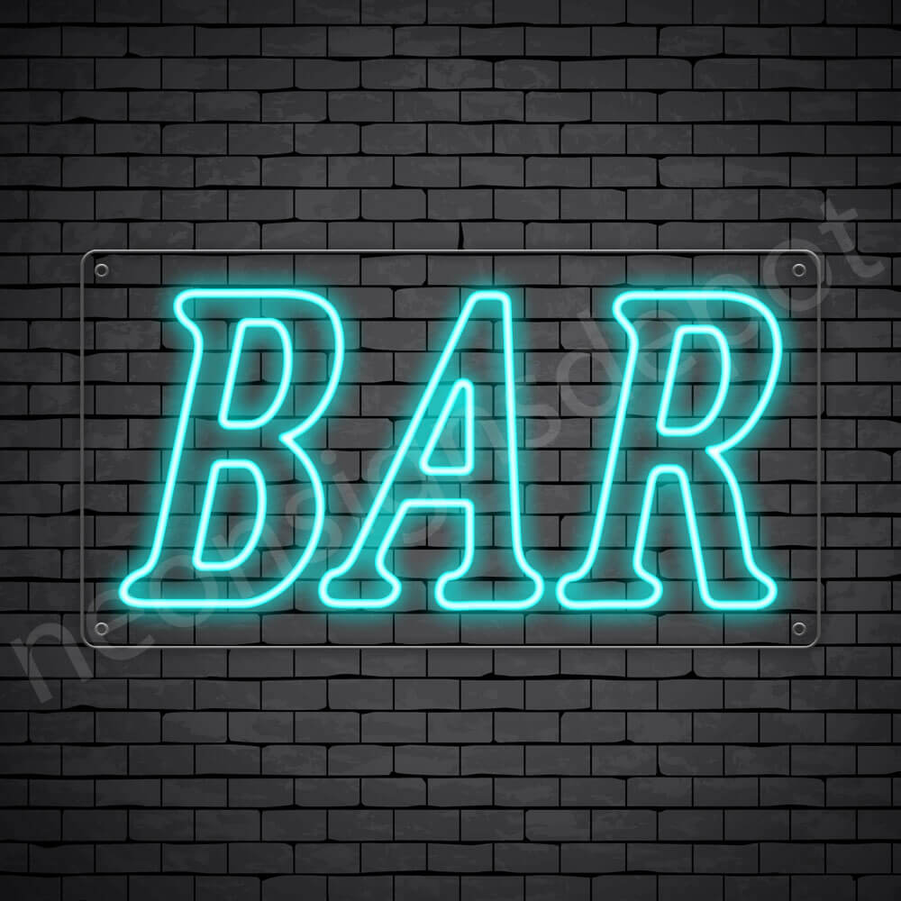 Bar sign Light Blue - Transparent