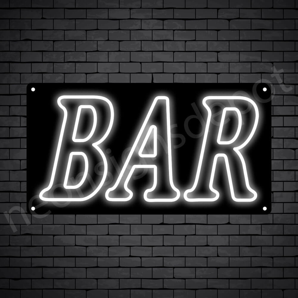 Bar sign White - Black