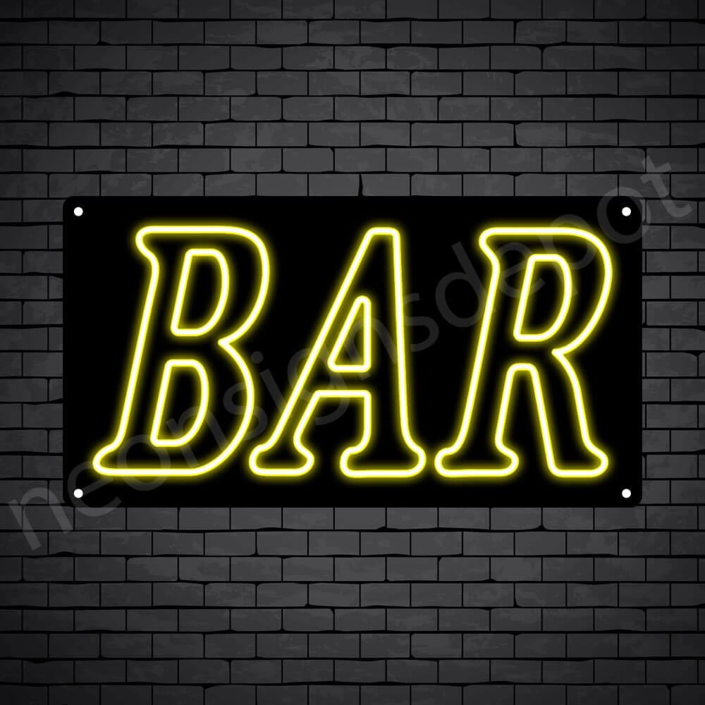 Bar sign Yellow - Black