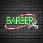 Barber Neon Sign Barber Cut Open - Transparent