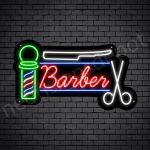 Barber Neon Sign Barber Tools Black - 24x14