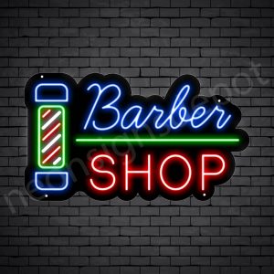 Barber Neon Sign Barber Shop Black - 24x14