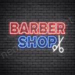 Barber Neon Sign Kings Cut&Shave Transparent - 24x14