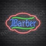 Barber Neon Sign Kings Haircut Transparent - 24x19