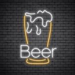 Beer Neon Sign Pint with letters Beer