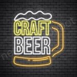 Beer Neon Sign Craft Beer Mug - Transparent