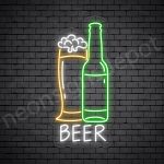 Beer Neon Sign Glass Bottle Transparent - 12x24