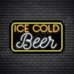 Beer Neon Sign Ice Cold Beer- 24" x 14"