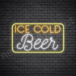 Beer Neon Sign Ice Cold Beer- 30" x 18"