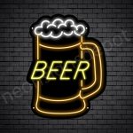 Beer Neon Sign Jar Beer - Black