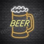 Beer Neon Sign Jar Beer - Transparent