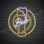 Beer Neon Sign Retro Beer Transparent - 22x24