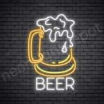 Beer Neon Sign Vintage Full Beer Transparent - 16x24