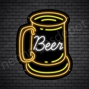 Beer Neon Sign Vintage Beer Transparent - 19x24