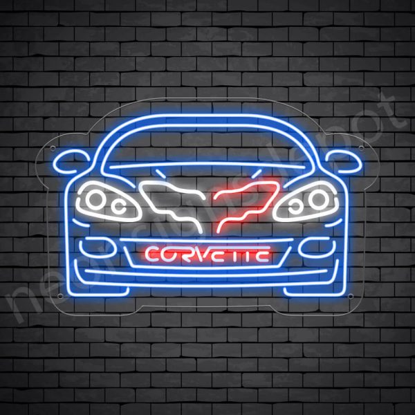 C6 Corvette Neon Bar Sign - Transparent