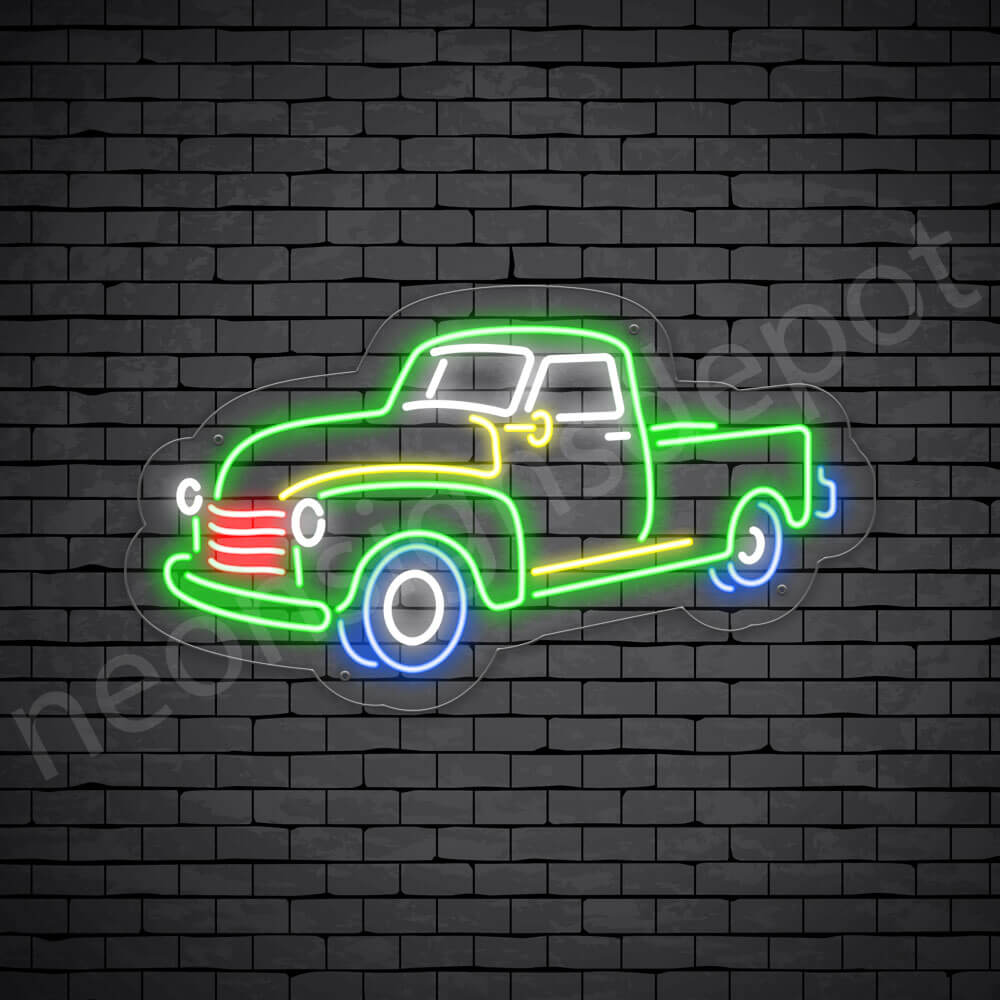 Car Neon Sign New Ford Pick Up Museum 24x14