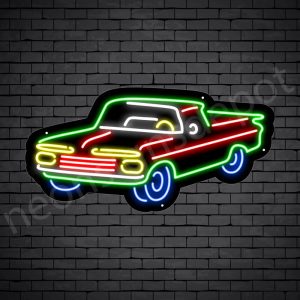 Car Neon Sign New Ford Style Black - 24x11