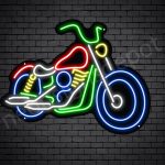 Motorcycle Neon Sign Chopper Style Black - 24x18