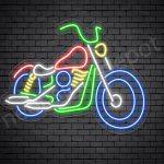 Motorcycle Neon Sign Chopper Style Transparent - 24x18