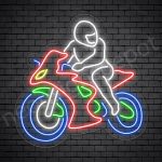 Motorcycle Neon Sign Motorcycle Bike Riders Transparent 24x24