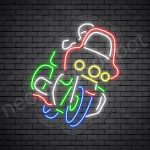 Motorcycle Neon Sign Motorcycle Bike Riders Kids Style Transparent - 21x24