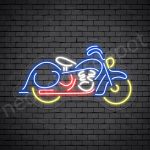 Motorcycle Yellow Neon Sign - Transparent
