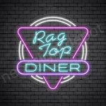Rag Top Dinger Neon Sign - Transparent