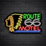Route 66 Motel Neon Sign - Black