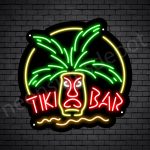 Tiki Bar Mask Neon Bar Sign - Black