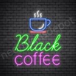 Coffee Neon Sign Black Coffee Transparent - 21x24