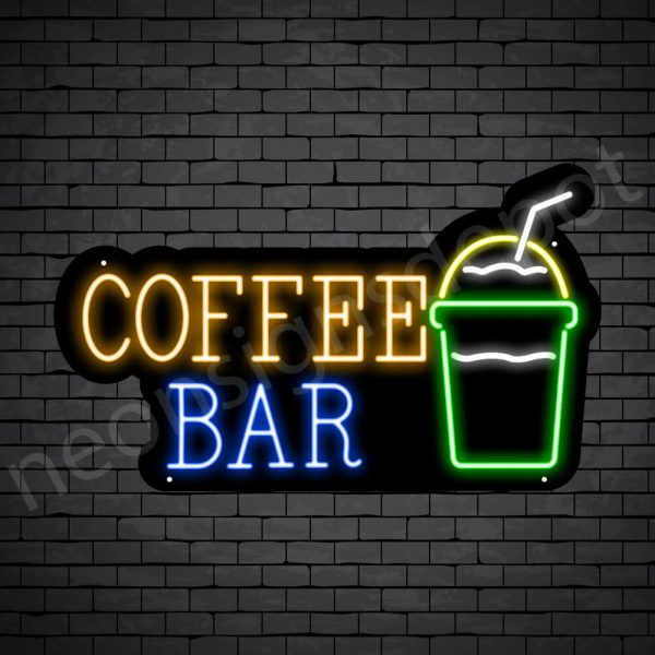 Coffee Neon Sign Coffee Bar Black - 30x18