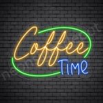 Coffee Neon Sign Coffee Time Transparent 24x16