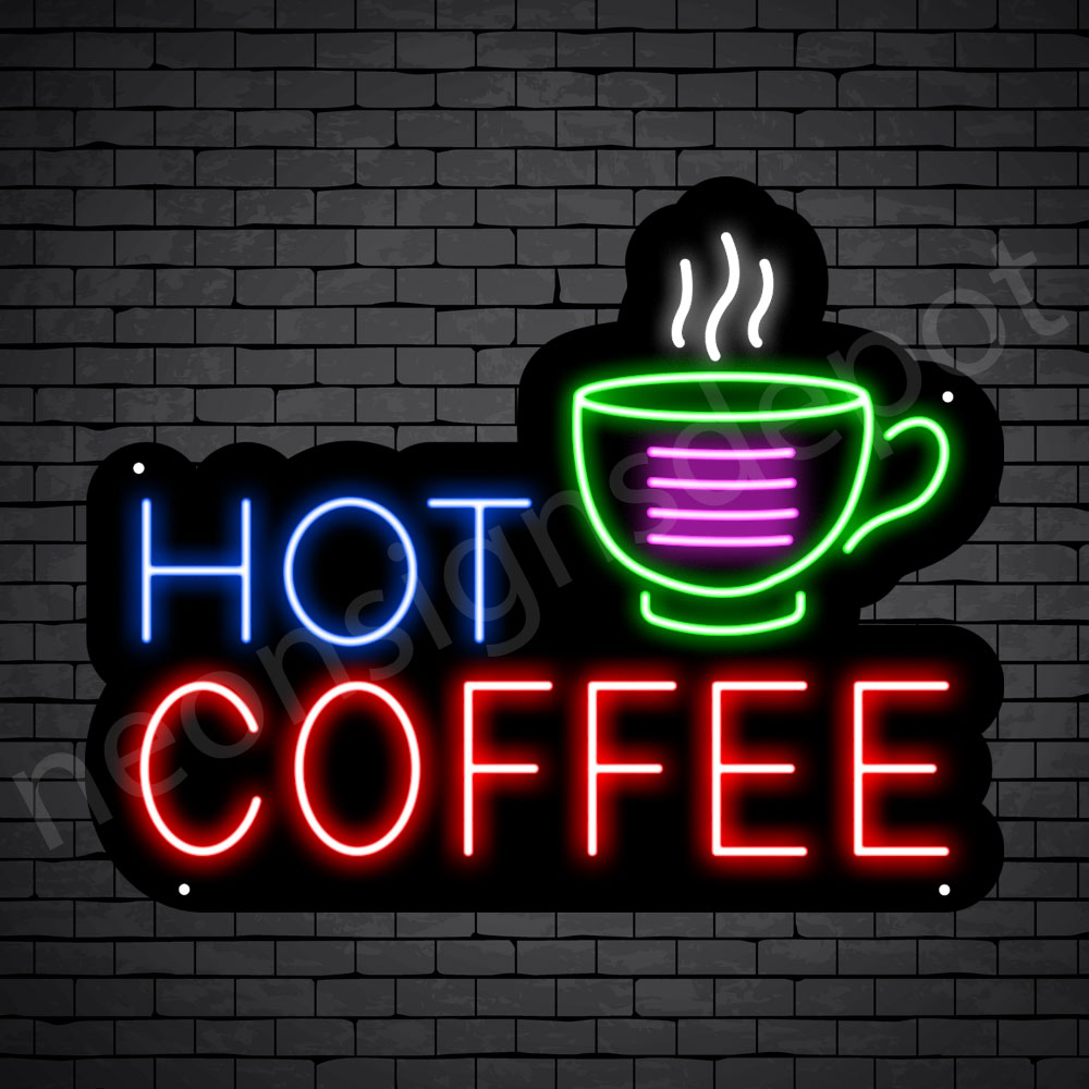110257 Hot Fresh Coffee Cappuccino Americano Display LED Light Sign