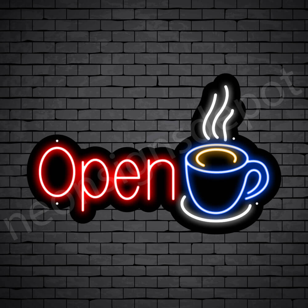 New Espresso Coffee Cafe Shop Open Neon Sign 24"x20" 
