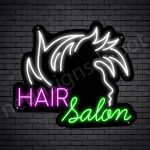Hair Salon Neon Sign Hair Salon Guy Black 24x21