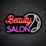 Hair Salon Neon Sign Beauty Salon Girl Face Black 24x14