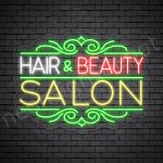 Hair Salon Neon Sign Hair & Beauty Transparent 24x18