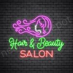 Hair Salon Neon Sign Hair & Beauty Salon Transparent 26x20